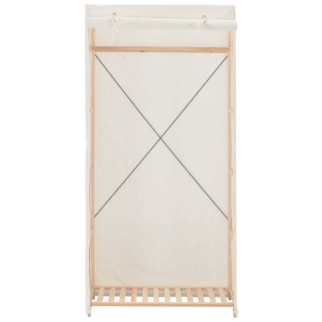 Fehér szövet ruhásszekrény 79 x 40 x 170 cm 