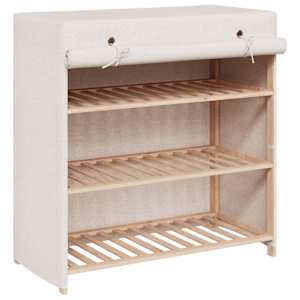 vidaXL kingakapp kattega, valge, 79 x 40 x 80 cm, kangas