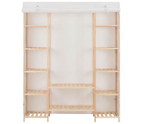vidaXL Wardrobe White 135x40x170 cm Fabric