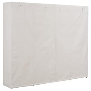 Šatní skříň bílá 200 x 40 x 170 cm textil - obrázek 2
