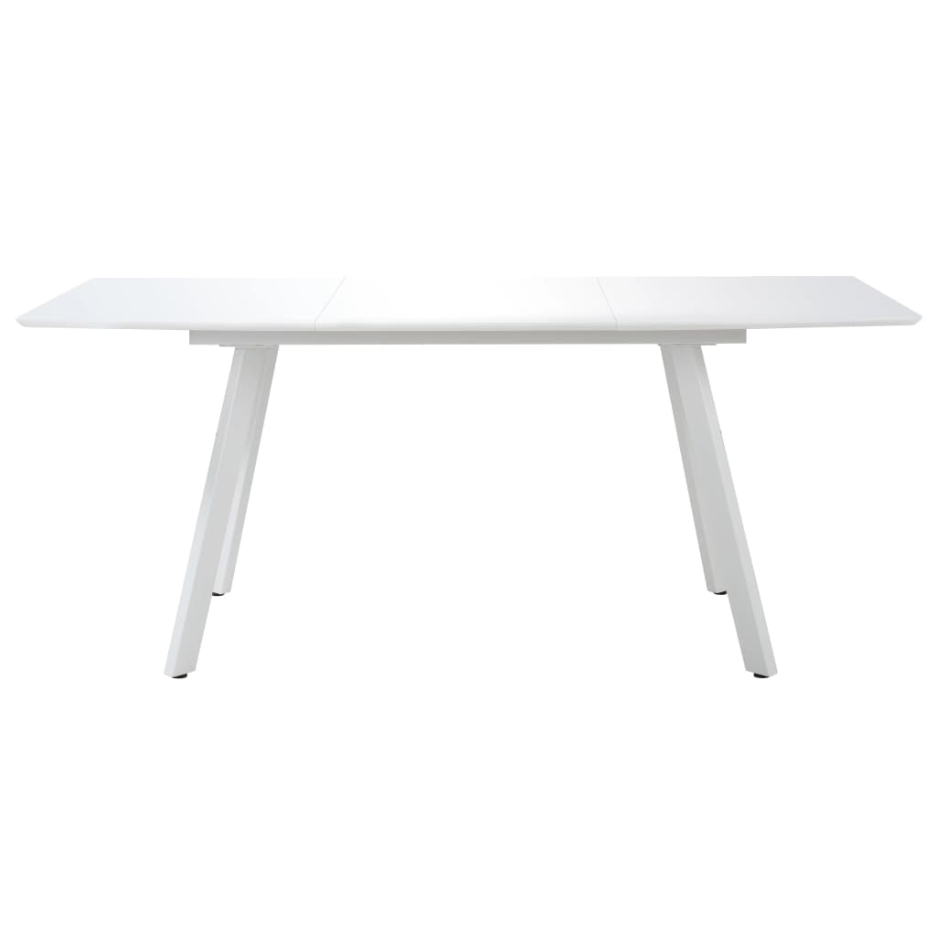 vidaXL Jedálenský stôl z drevotriesky 180x90x76 cm lesklý biely
