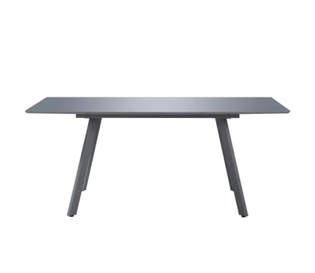 vidaXL Dining Table High Gloss Grey 180x90x76 cm MDF