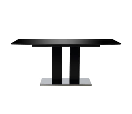 vidaXL Dining Table High Gloss Black 180x90x76 cm MDF