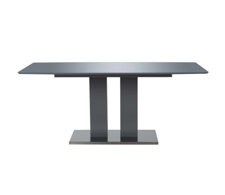 vidaXL Dining Table High Gloss Grey 180x90x76 cm MDF