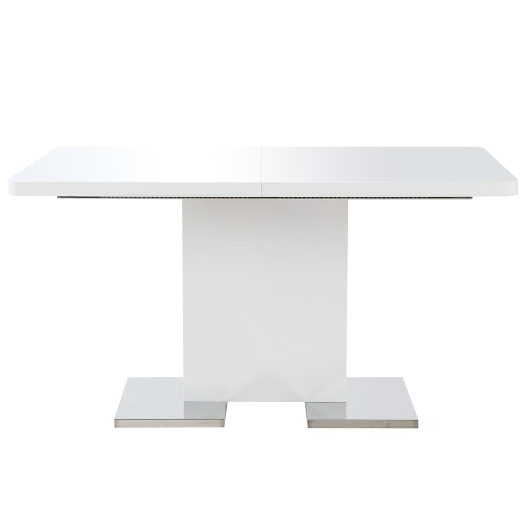 

vidaXL Eettafel verlengbaar 180x90x76 cm MDF hoogglans wit