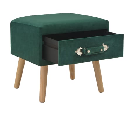 vidaXL Nachttisch Gr&uuml;n 40x35x40 Samt