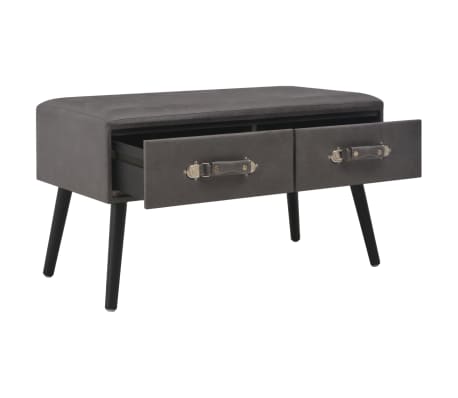 vidaXL Table basse Gris 80x40x46 cm Similicuir