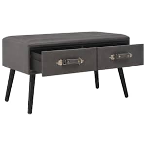 vidaXL Table basse Gris 80x40x46 cm Similicuir