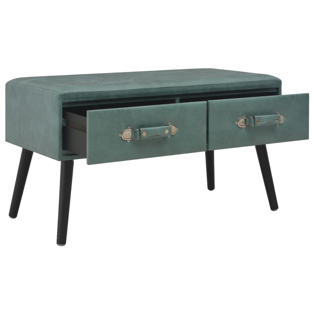

vidaXL Salontafel 80x40x46 cm kunstleer zeegroen