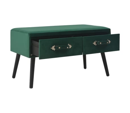 vidaXL Coffee Table Green 80x40x46 cm Velvet