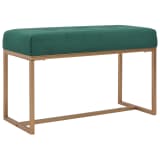 vidaXL Klupa 80 cm zelena baršunasta