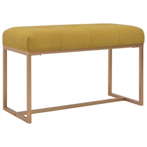 Lavice 80 cm hořčicová sametová