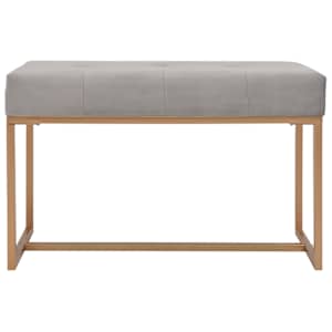 Lavice 80 cm šedá sametová - obrázek 2
