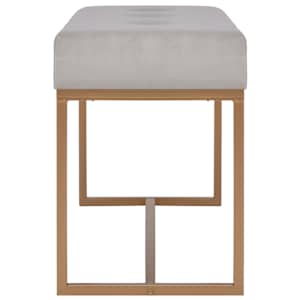 Lavice 80 cm šedá sametová - obrázek 3