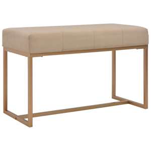 Lavice 80 cm béžová sametová - obrázek 1