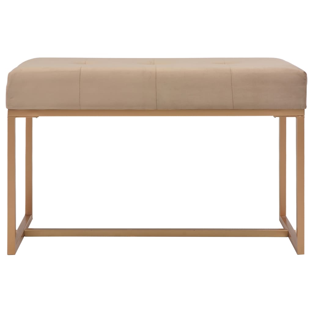 

vidaXL Bankje 80 cm fluweel beige