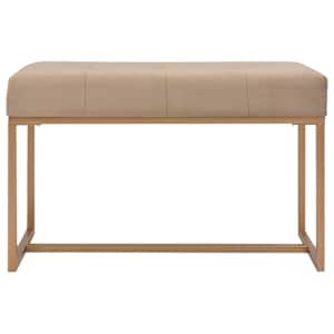 Lavice 80 cm béžová sametová - obrázek 2