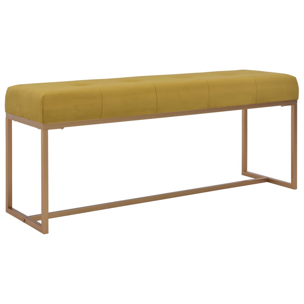 Banc 120 cm Moutarde Velours