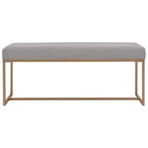 vidaXL Bankje 120 cm fluweel grijs