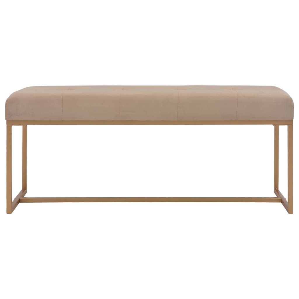 vidaXL Bankje 120 cm fluweel beige