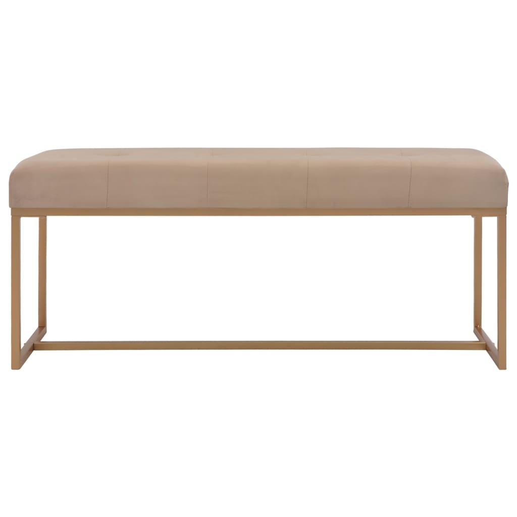 

vidaXL Bankje 120 cm fluweel beige