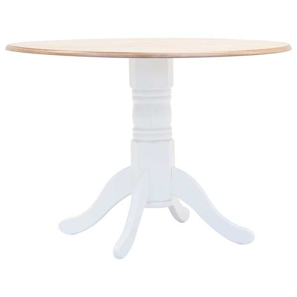 vidaXL s&ouml;&ouml;gilaud, valge ja pruun, 106 cm, kaut&scaron;ukipuit