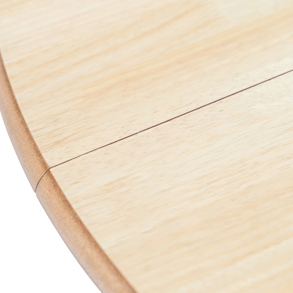 Blagovaonski stol bijelo-smeđi 106 cm masivno drvo kaučukovca
