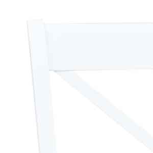 Jedilni stoli 2 kosa beli trdni kavčukovec - slika 5