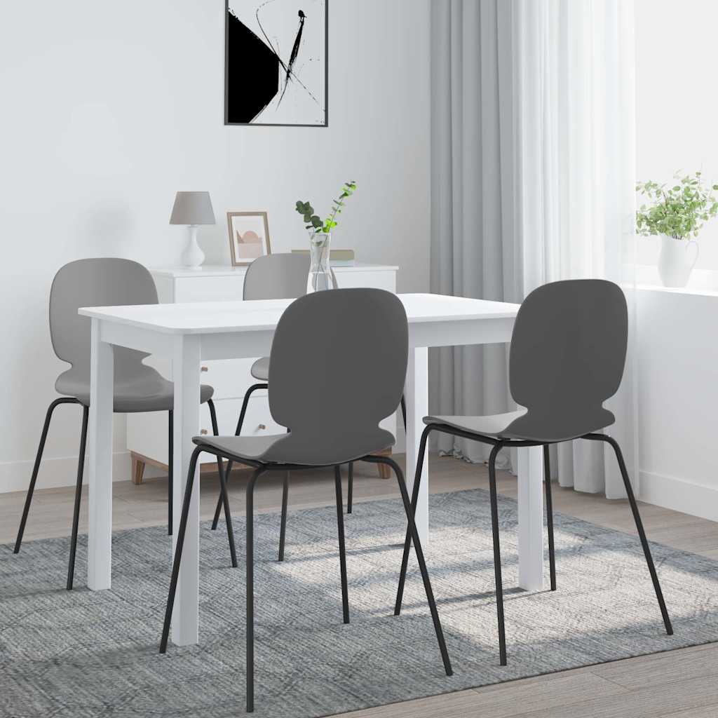 vidaXL Matbord vit 114x71x75 cm massivt gummitr&auml;