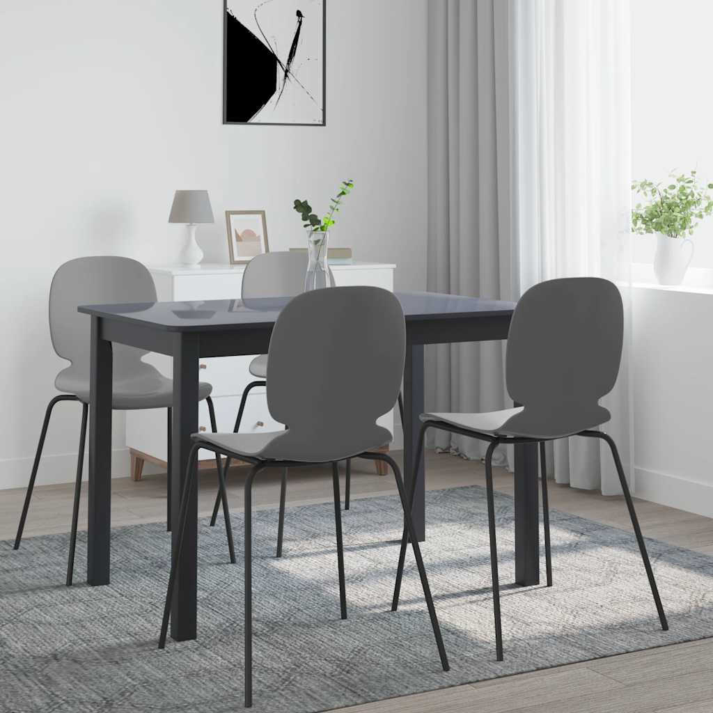 vidaXL Ruokapöytä musta 114x71x75 cm kumipuu