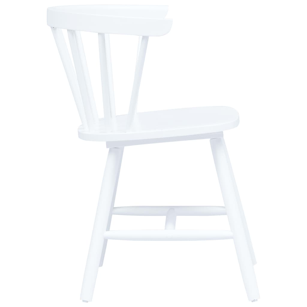 Cheap Dining Chairs 4 pcs White Solid Rubber Wood for Sale Australia