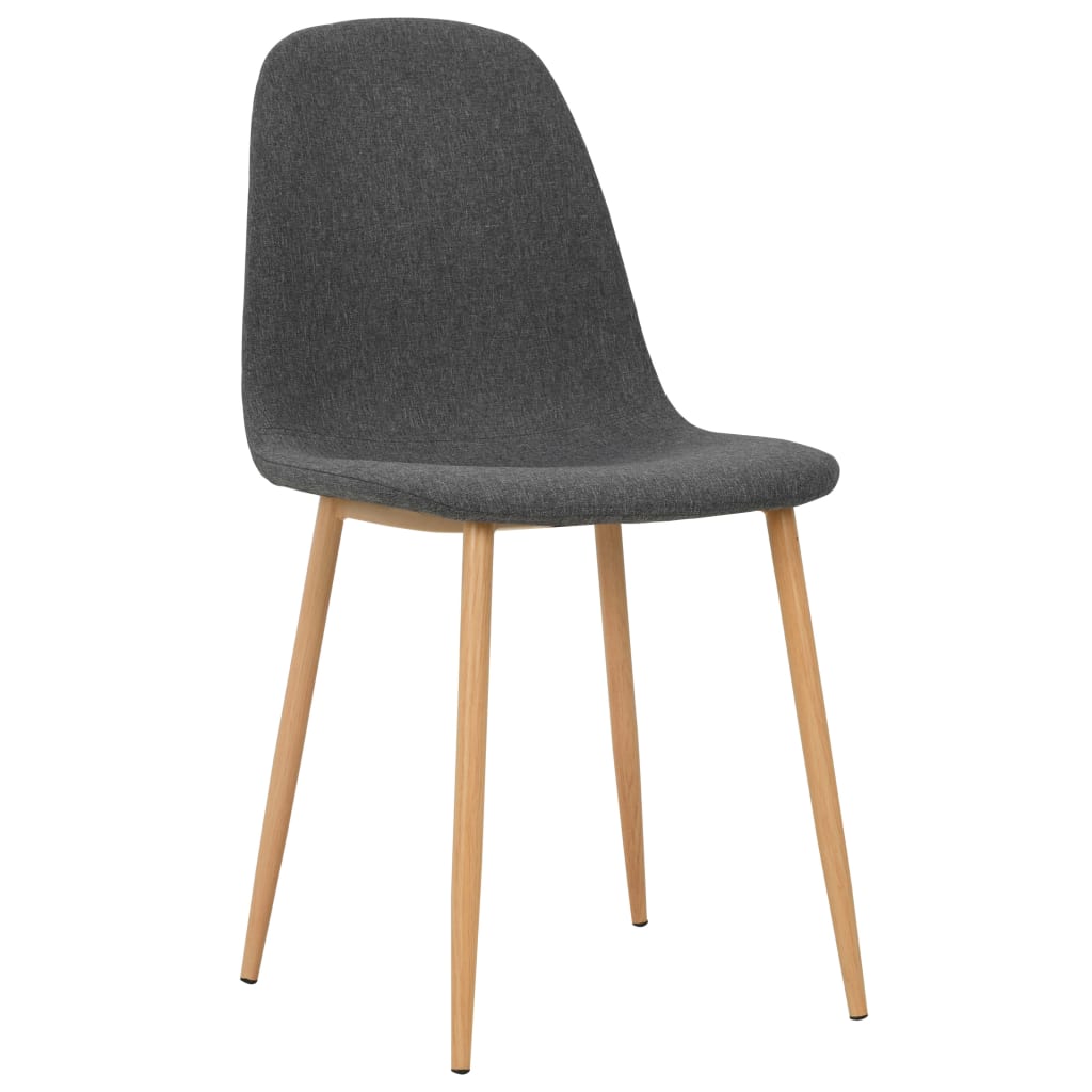 

vidaXL Eetkamerstoelen 6 st stof donkergrijs