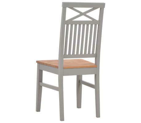 vidaXL 2x Bois de Chêne Solide Chaises à Dîner Gris 44x59x96 cm Meuble Cuisine | eBay vidaXL 2x Bois de Chêne Solide Chaises à Dîner Gris 44x59x96 cm Meuble Cuisine | eBay
