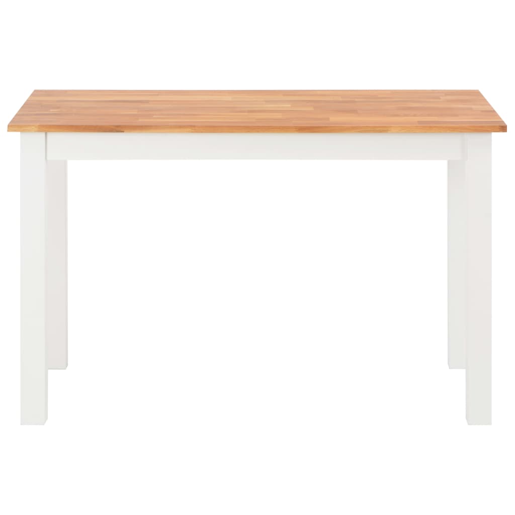 vidaXL Tavolo da Pranzo 120x60x74 cm in Legno Massello di Rovere