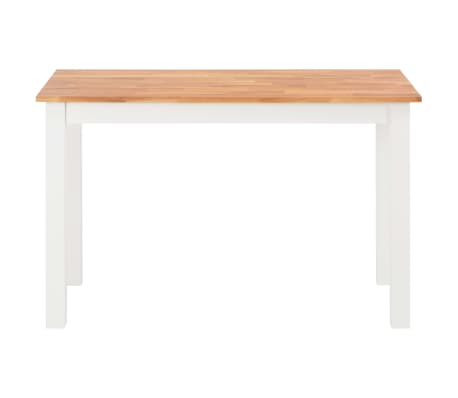 vidaXL Tavolo da Pranzo 120x60x74 cm in Legno Massello di Rovere