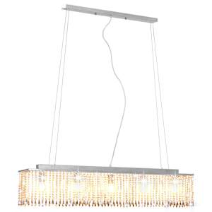 vidaXL laelamp kristallhelmestega, h&otilde;bedane, 104 cm, E14