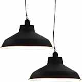 vidaXL Hanglampen 2 st rond E27 zwart