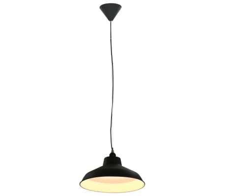 vidaXL Lampes suspendues 2 pcs Noir Rond E27