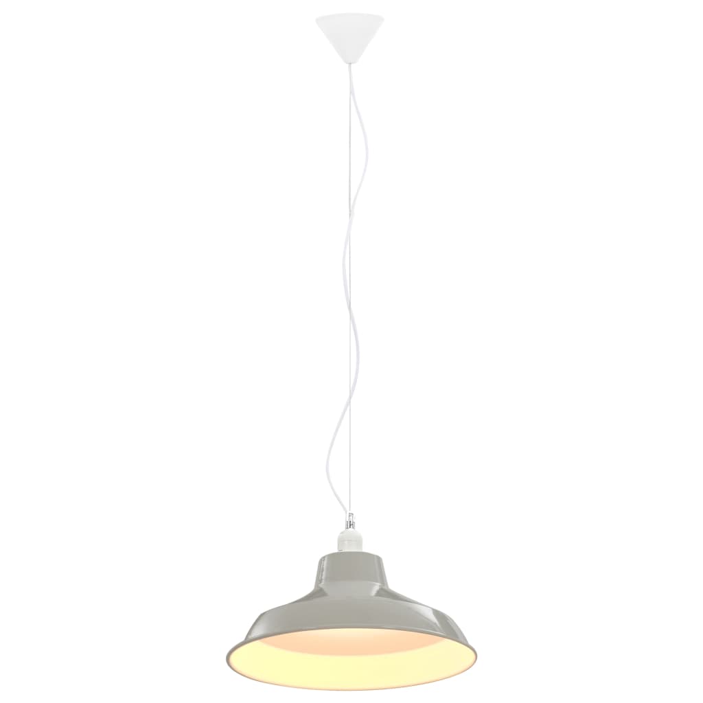 vidaXL Lampy wiszące, 2 szt., białe, okrągłe, E27