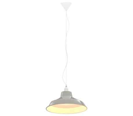 vidaXL Lampy wiszące, 2 szt., białe, okrągłe, E27
