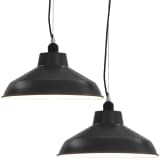 vidaXL Hanglampen 2 st rond E27 grijs