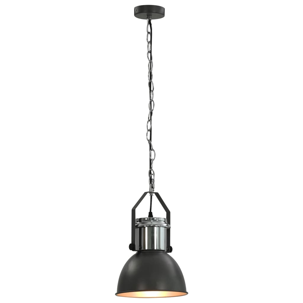 vidaXL Ceiling Lamp 2 pcs Grey Round E27