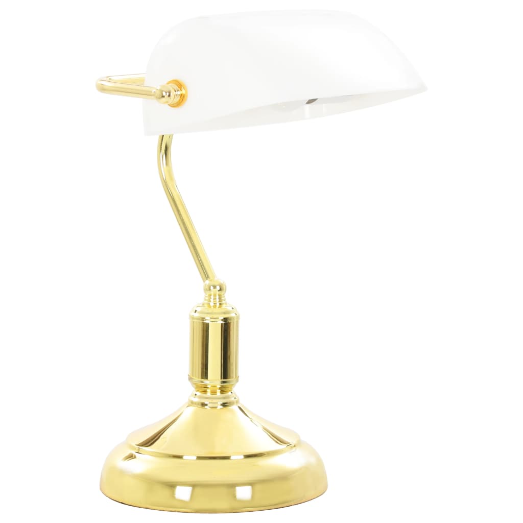 

vidaXL Bankierslamp 40 W wit en goud