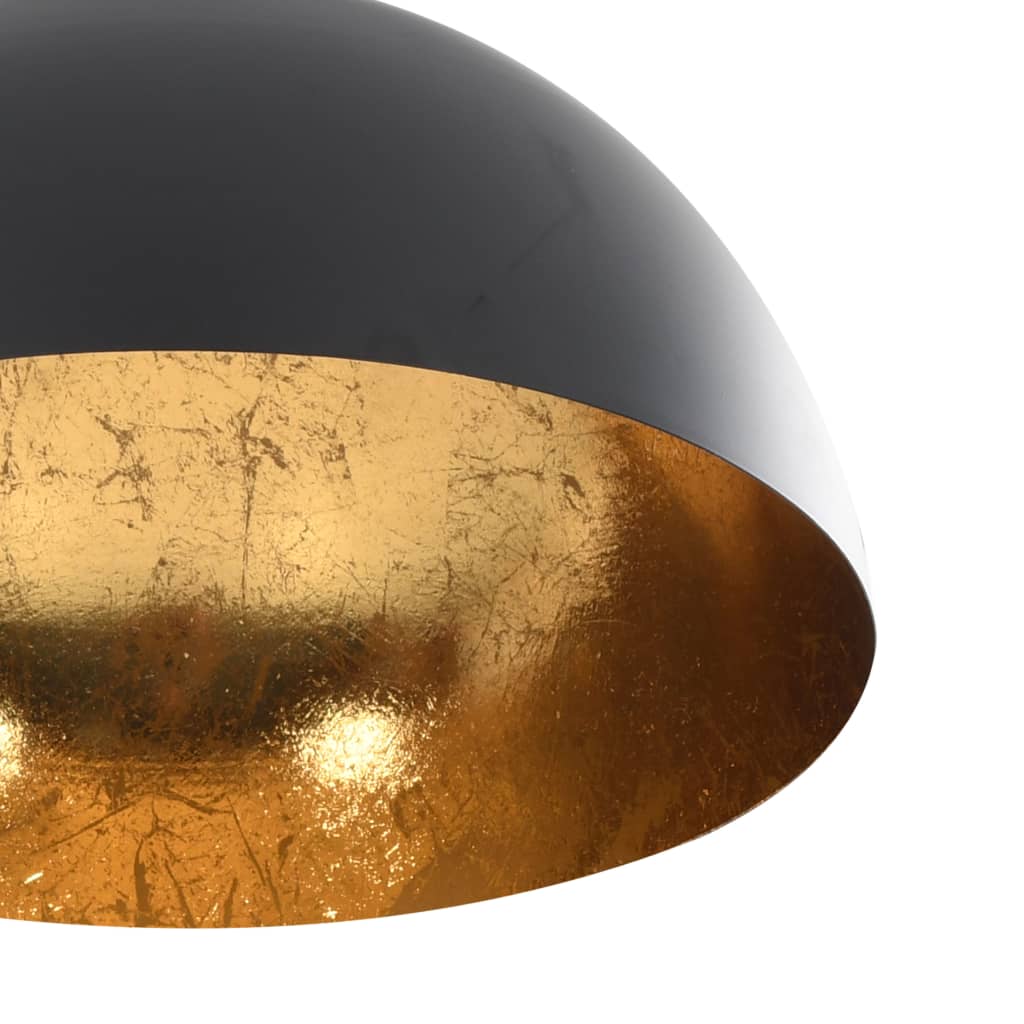 2 darab fekete-arany félgömb alakú mennyezeti lámpa E27 