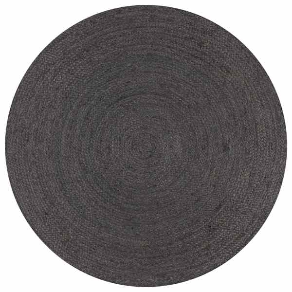 vidaXL k&auml;sitsi valmistatud džuutvaip, &uuml;mmargune, 90 cm, tumehall