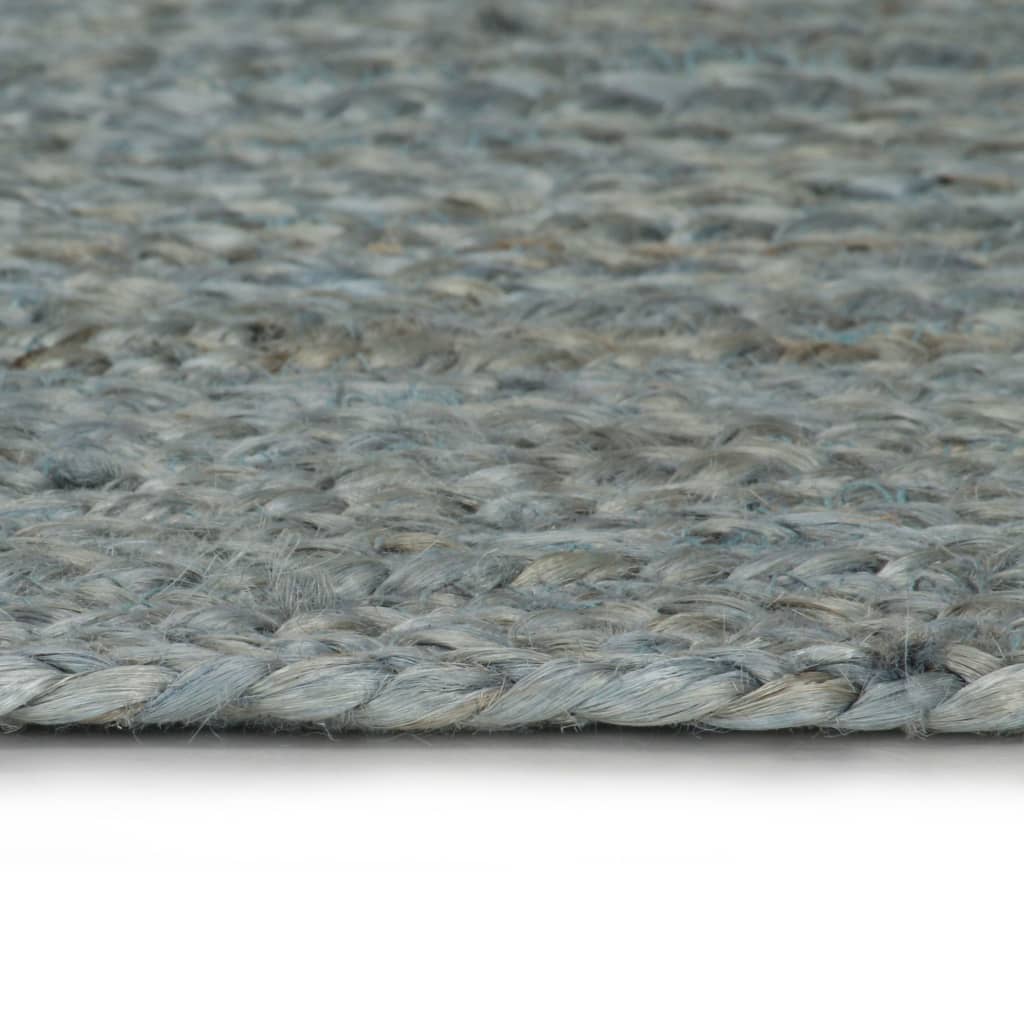  Ručne vyrobený koberec olivovo-zelený 90 cm jutový okrúhly