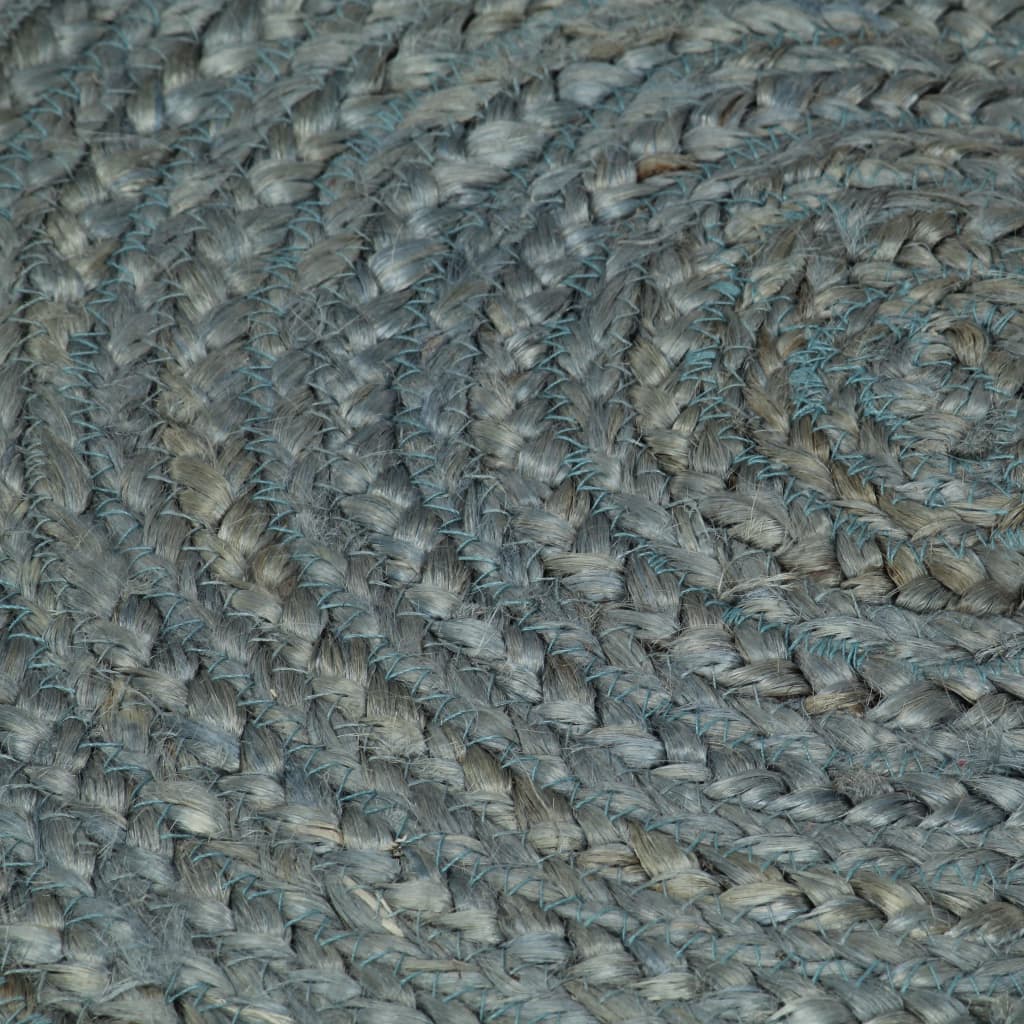  Ručne vyrobený koberec olivovo-zelený 90 cm jutový okrúhly