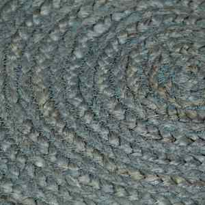 Preproga iz jute okrogla ročno delo 90 cm olivno zelena - slika 4