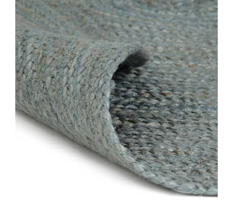 vidaXL Tappeto Lavorato a Mano in Juta Rotondo 150 cm Verde Oliva