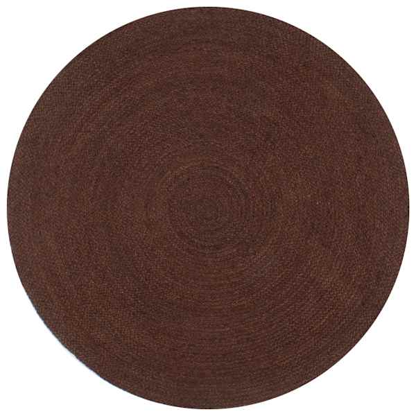 vidaXL k&auml;sitsi valmistatud džuutvaip, &uuml;mmargune, 90 cm, pruun